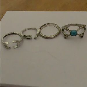 Boho ring set